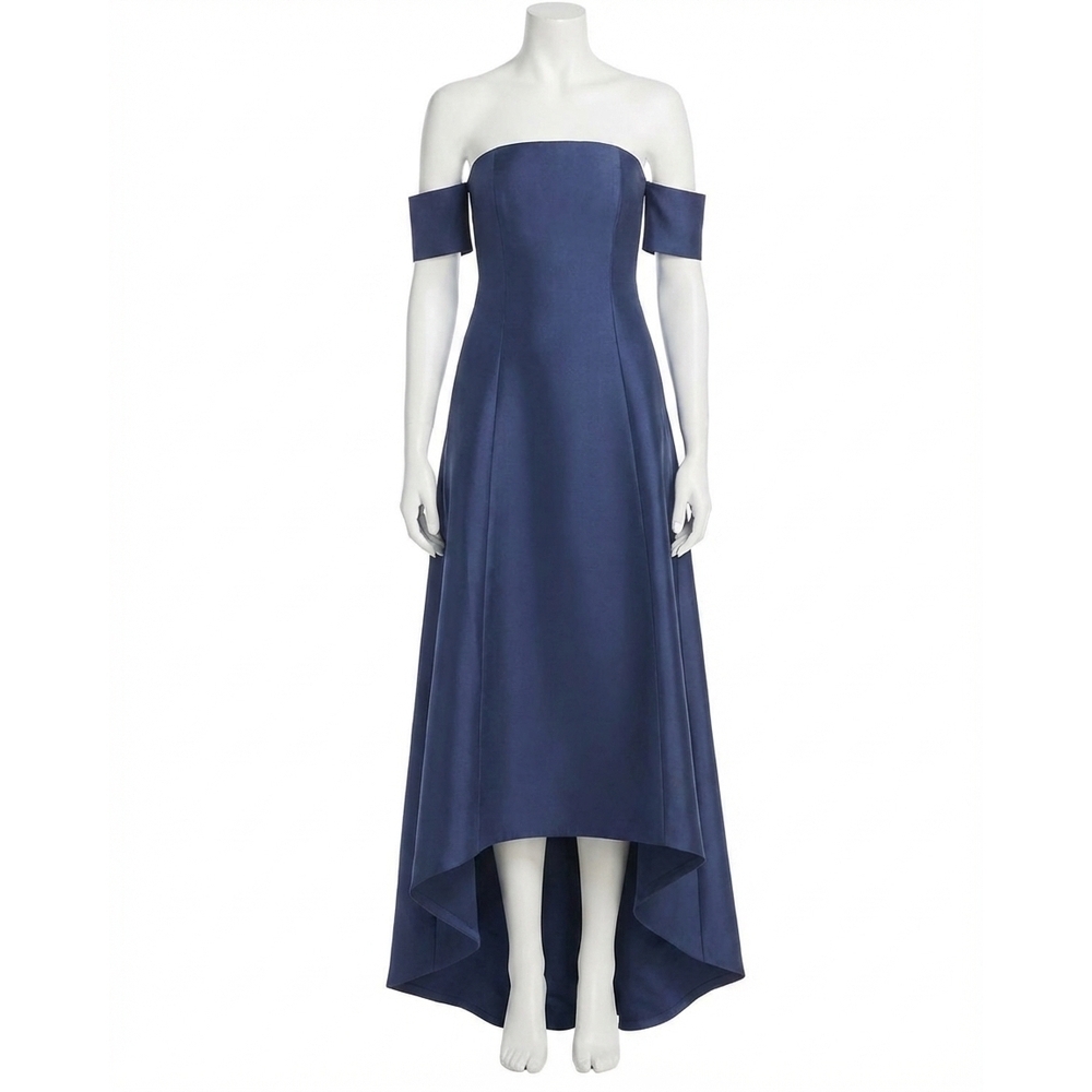 NEW SACHIN & BABI agyness hi-lo strapless gown in blue